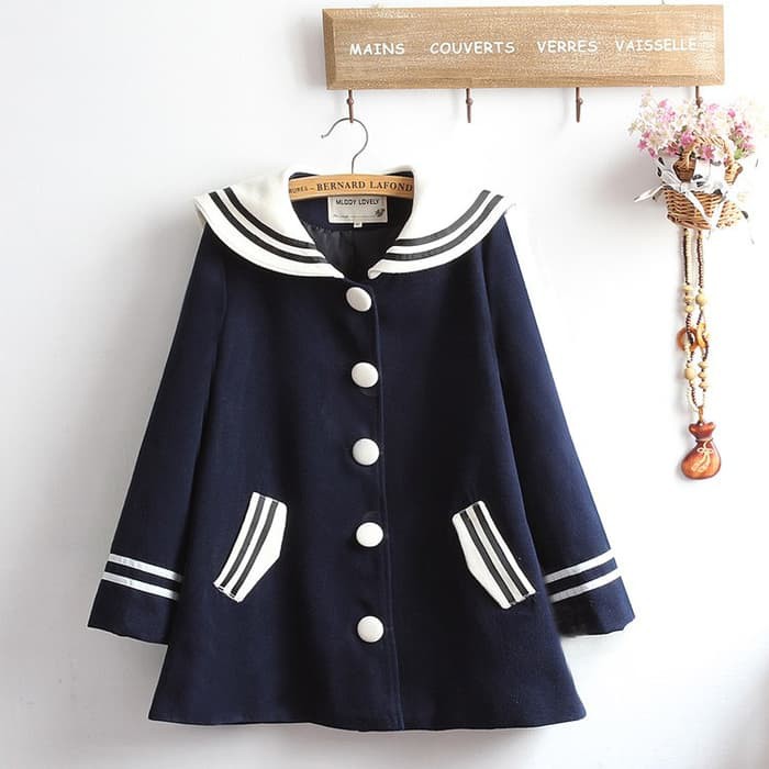 NEW NV JAKET COAT WANITA LARGE BUTTONS SEIFUKU SERAGAM JEPANG JAKET COSPLAY