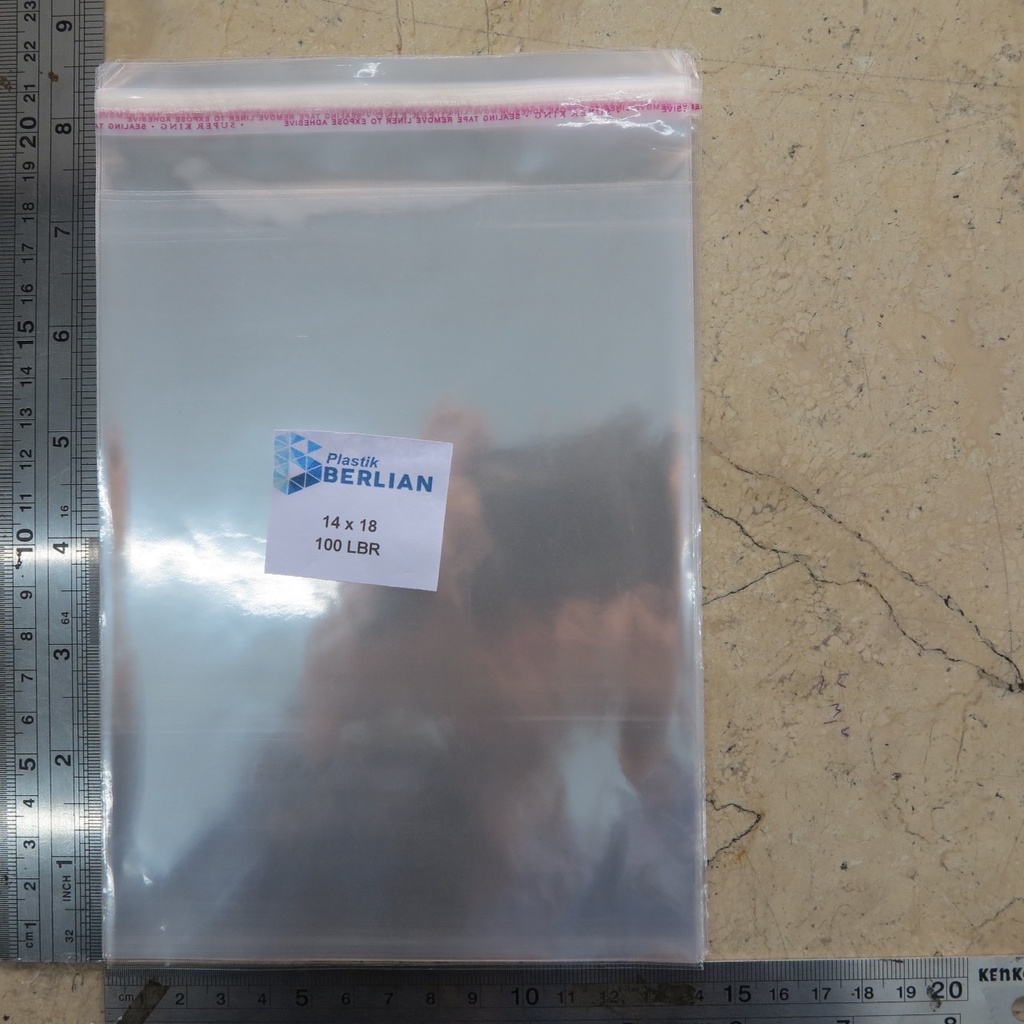 plastik opp 14x18 cm plastik opp seal / plastik opp lem Tebal 20 micron