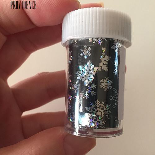 [Bayar Di Tempat] 1 Lembar Natal Snowflake Pola Nail Foil Nail Art DIY Transfer Sticker Kertas