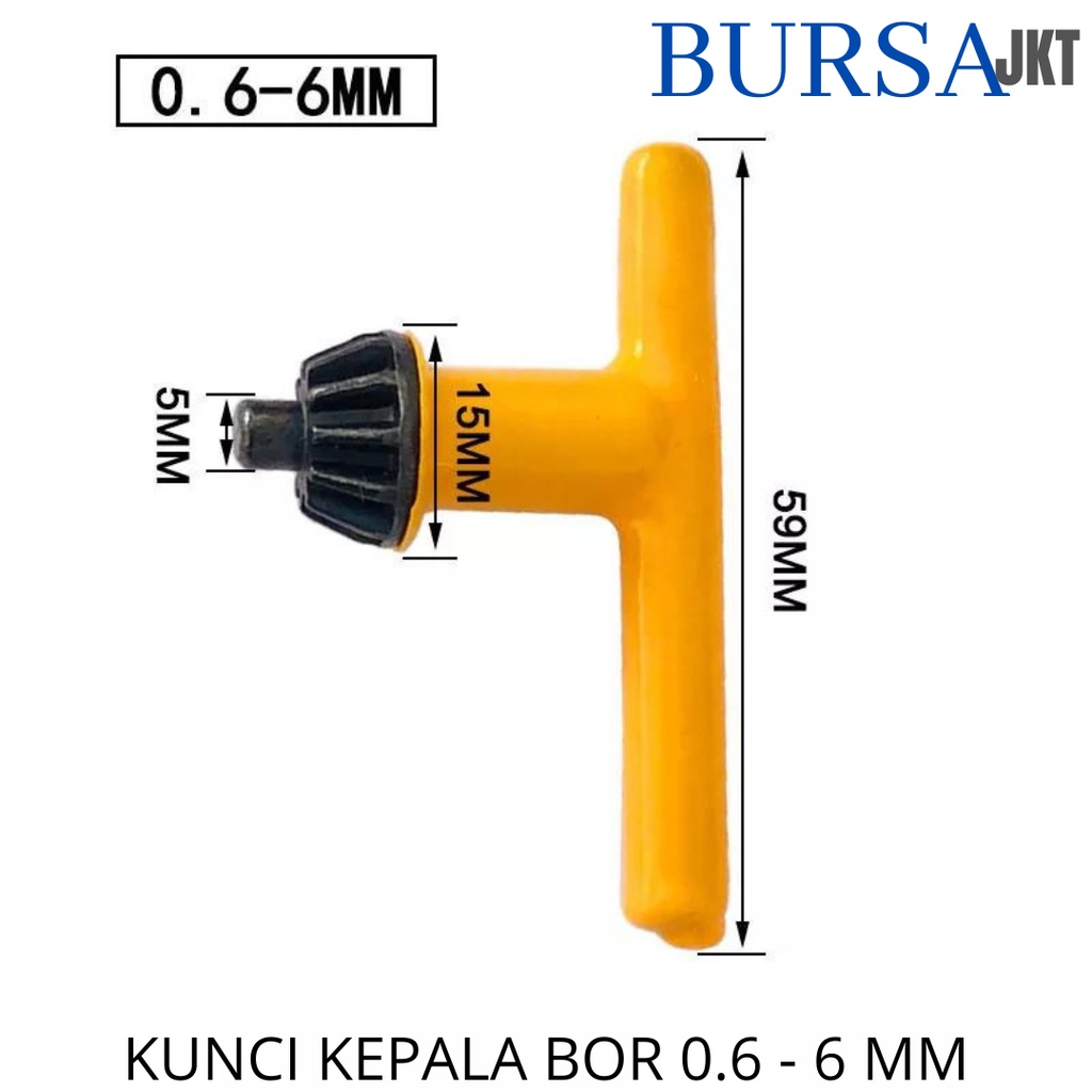 KUNCI MATA BOR BENTUK T UNTUK BUKA PASANG KENCANGKAN UKURAN 0.6 - 6 MM