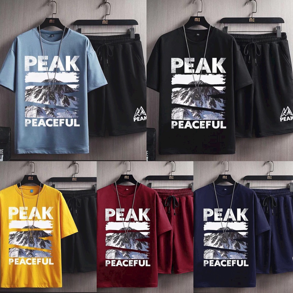 Asgard777 - SETELAN PEAK / kaos distro cowok / kaos pria / kaos / celana pendek pria / celpen