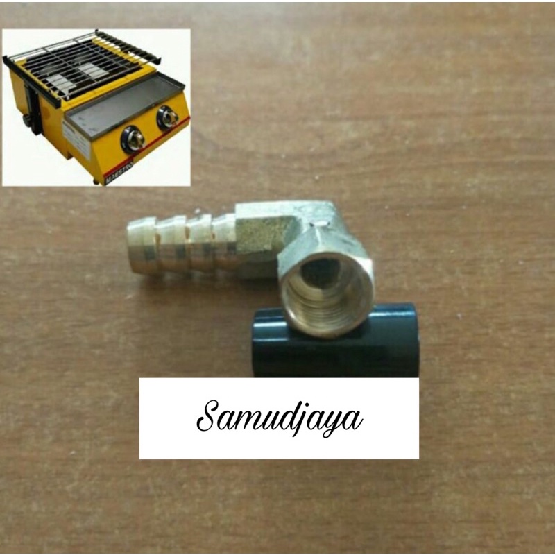 sambungan L pipa kompor bakaran - nepel pipa kompor gas