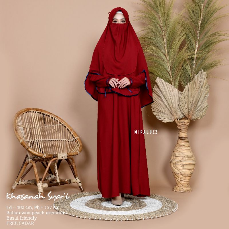 Gamis Syari + Kerudung Syari + Cadar Khasanah