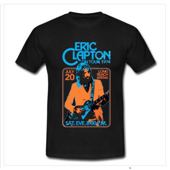 New Tshirt ERIC CLAPTON TOUR Kaos Casual Bahan Katun