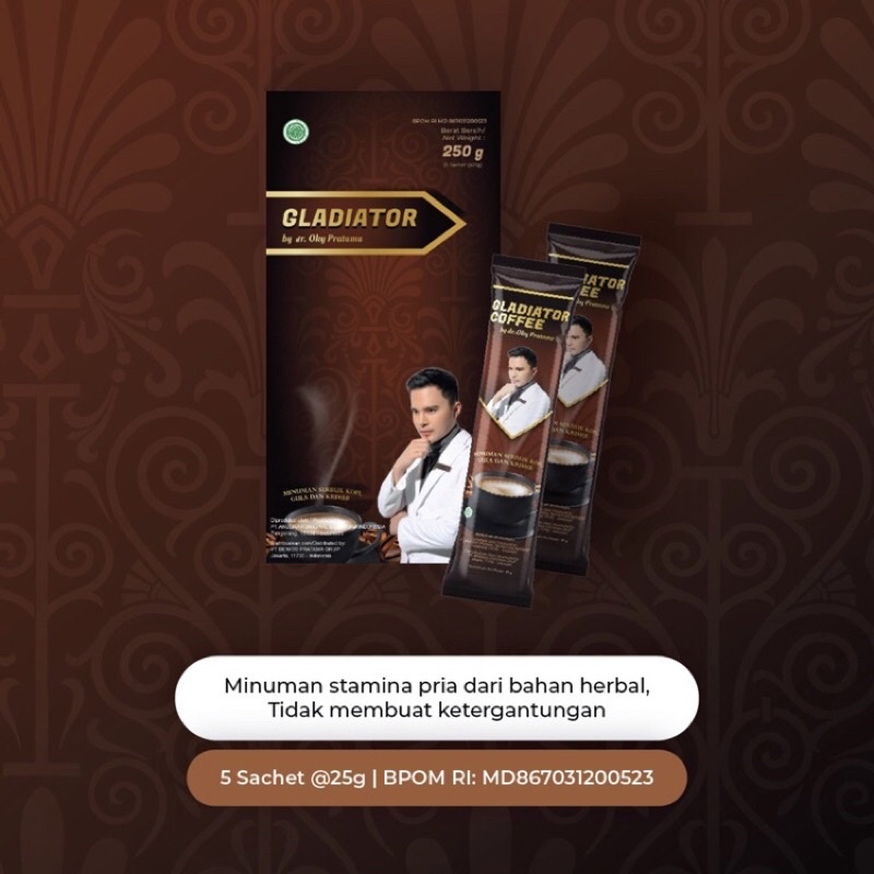 Gladiator Coffee | Kopi Stamina Pria Herbal | by dr. Oky Pratama Dipl. AAAM