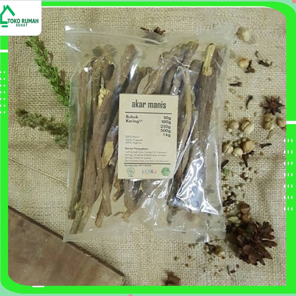 

AKAR MANIS KERING 100gr - KAYU LEGI - Liquorice Licorice - MURNI