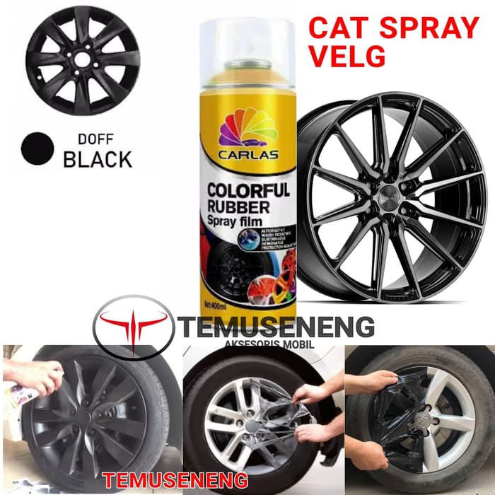 [ Khusus Pulau Jawa] C5 Abu Grey Doff Carlas Rubber Spray Paint 400 Ml Cat Velg Mobil Motor