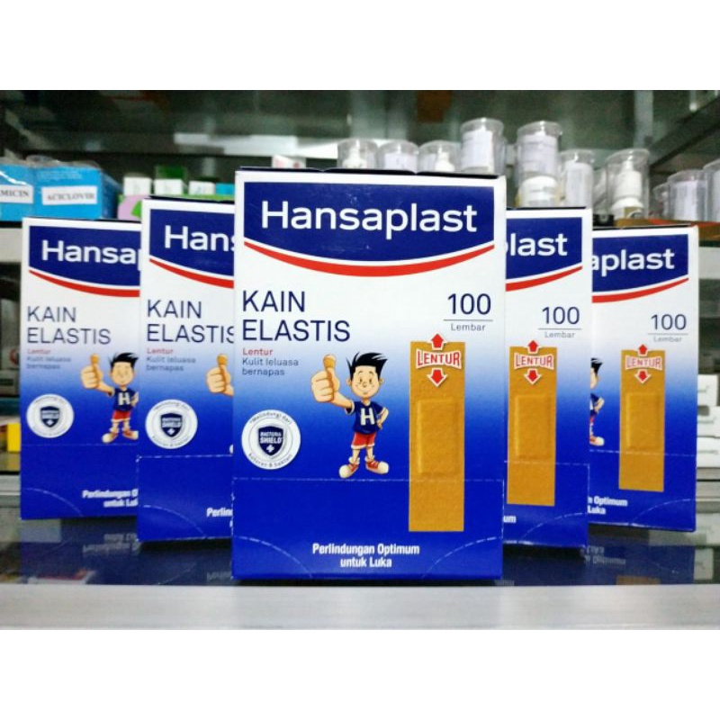 PLESTER KAIN ELASTIS HANSAPLAST STD 100 LEMBAR