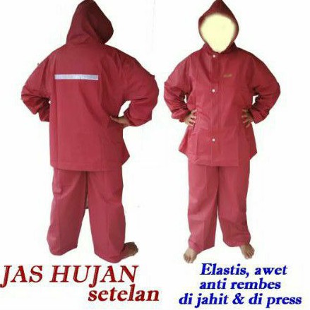 Jas Hujan Set Baju dan Celana HRD Warna Army