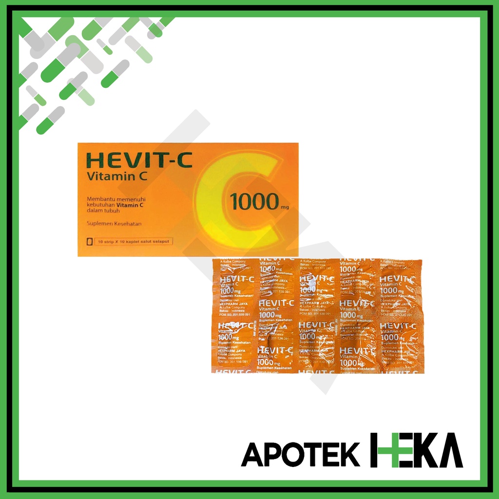 Hevit-C 1000 mg Box isi 10x10 Tablet - Vitamin C (SEMARANG)