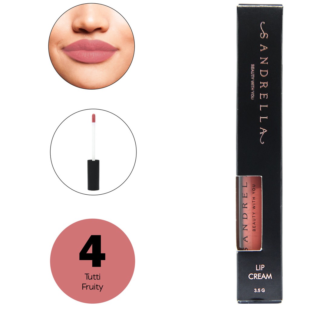 Lip Matte - by Sandrella [Berizin BPOM] - Lip Cream - Lipcream Matte- Lipcream - Tersedia 5 Varian