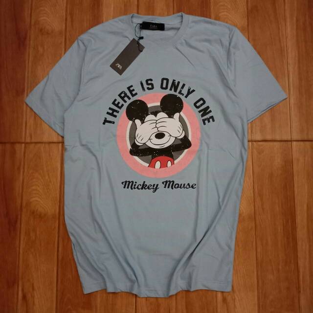 KAOS TSHIRT ZARA X DISNEY MICKEY MOUSE PREMIUM 100% COTTON COMBED