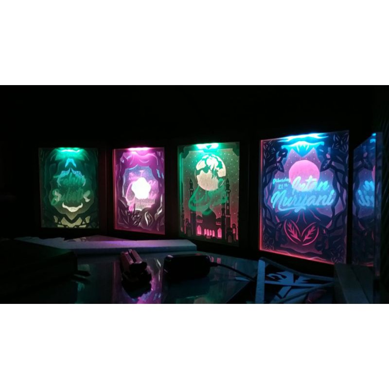 Kado Unik Lampu Tidur Paper Cut Pigura Murah Unik Berkualitas