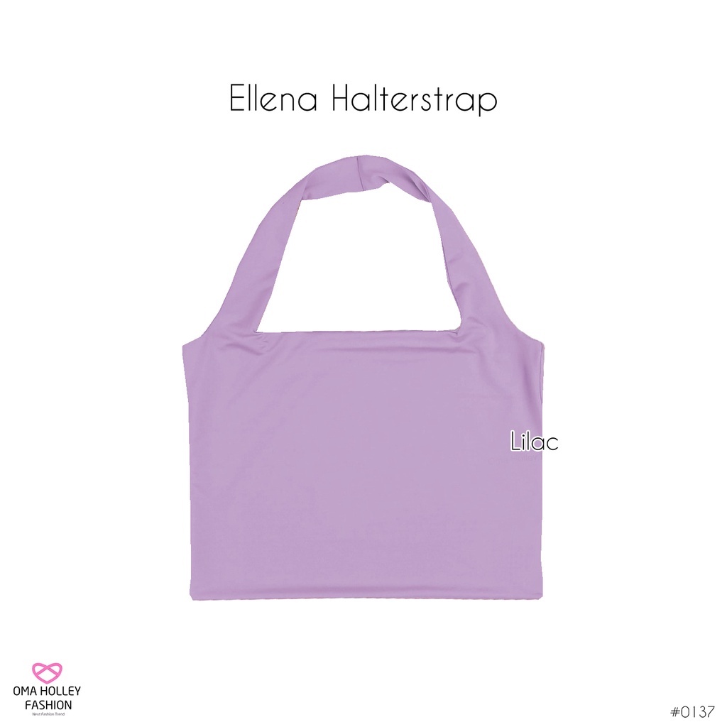 (COD) Tank top Ellena Wanita Halterstrap Elvz #0137-Lilac