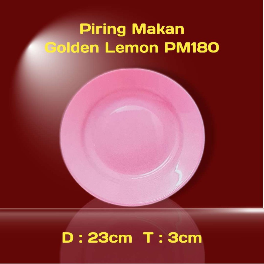 Piring makan golden lemon PM180 food plate alat makan dapur dining tea