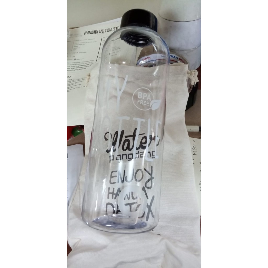 YBL - Botol My Bottle Infused Water 1000ml 1 liter Free Sarung Putih