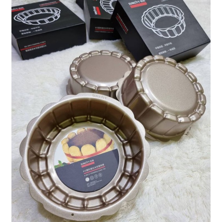 Loyang Tiramisu Pan / Suncity Pan / Loyang kue Nonstick Coating / Suncity Flower Shape Pan Home Baking