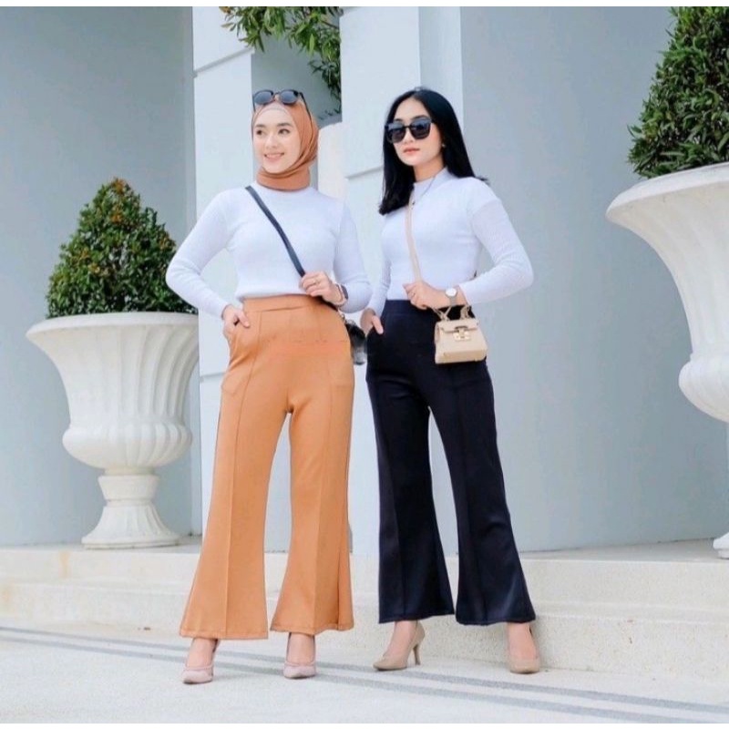 Celana Cutbray - Celana Kulot Dewasa - Celana Kulot Scuba Ootd - Kulot Scuba Premium - Cutbray Scuba