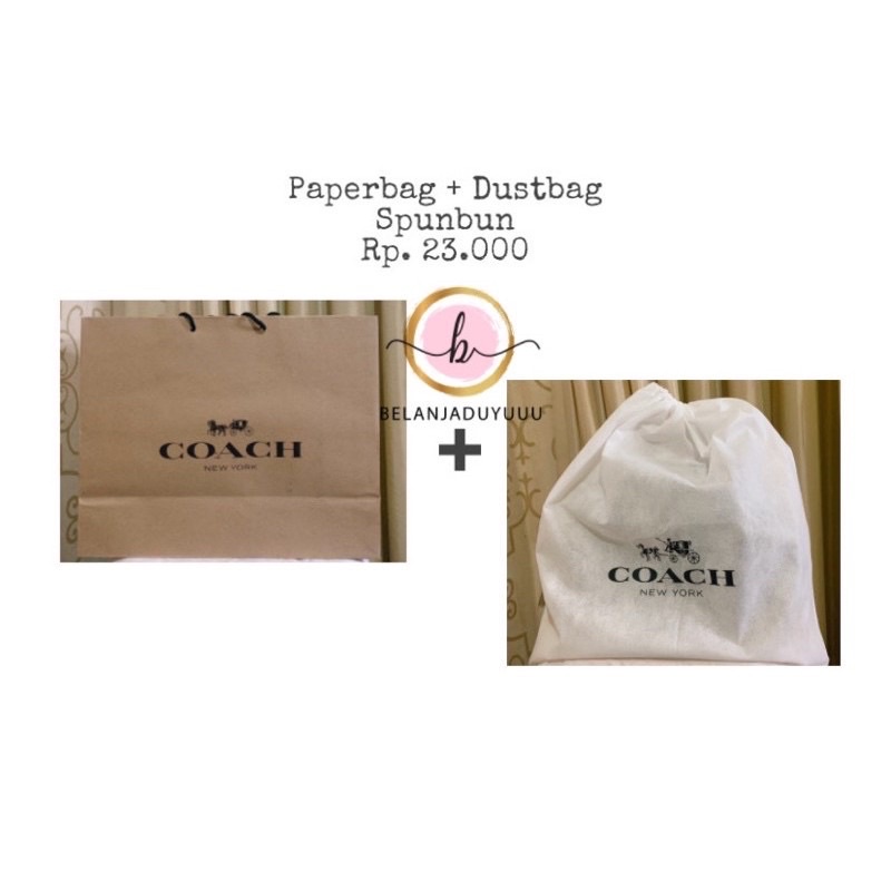 Paper Bag Coach Coklat / Paperbag Branded ( Ready Stock Jakarta )