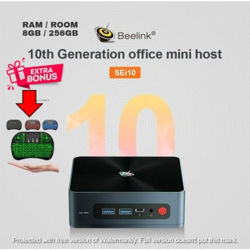 Mini PC Beelink SEI10 Intel i3-10110U Office Desktop PC Windows Gen10