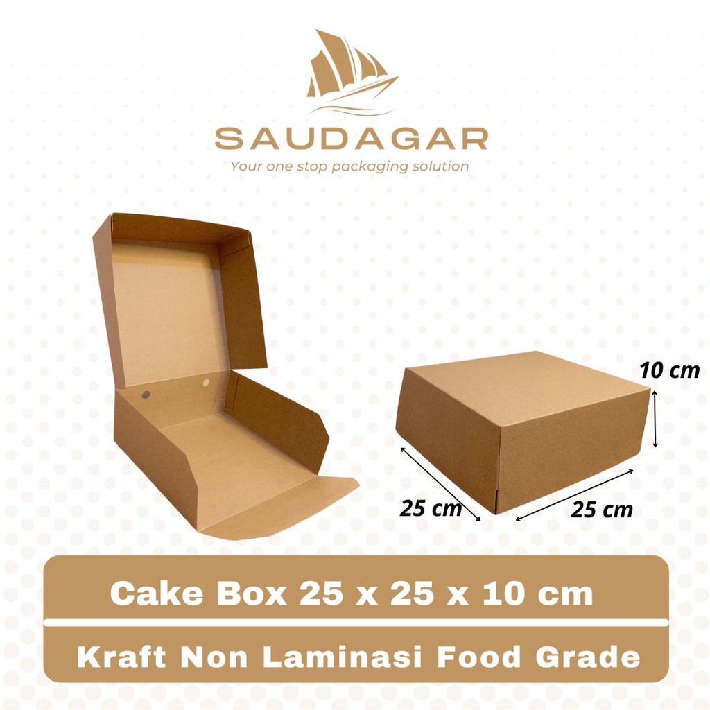 Cake box kraft / kotak kue bolu / tart / ulang tahun