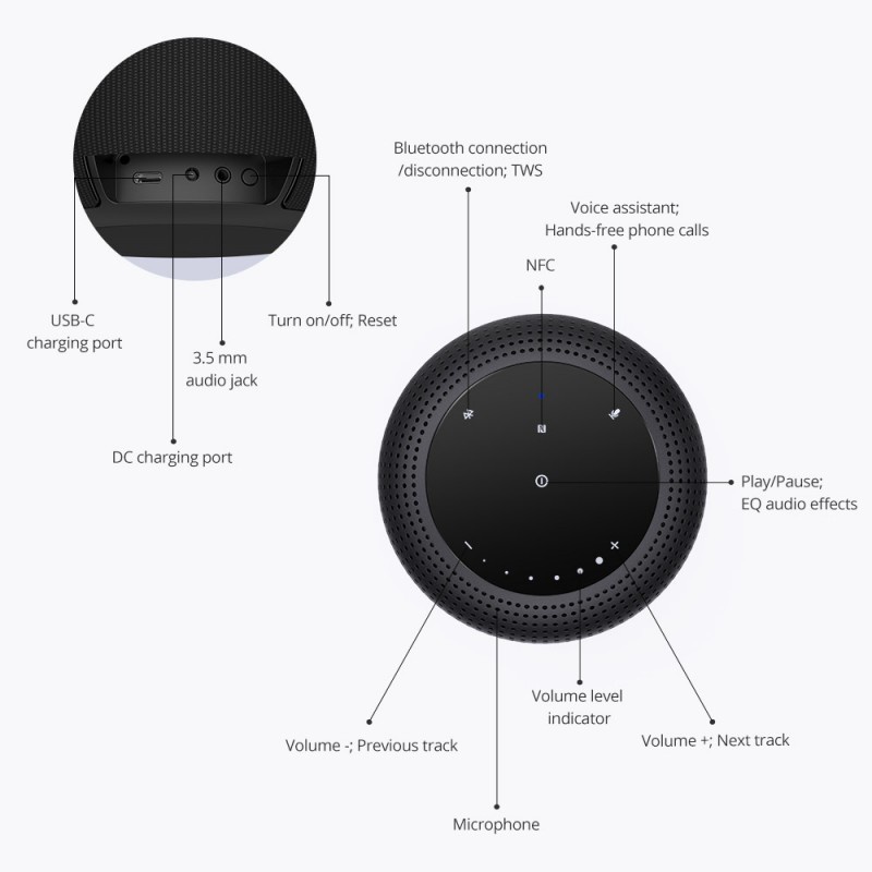 Tronsmart Element T6 Max SoundPulse™ Bluetooth Speaker ver.5.0 Speaker Bluetooth Speaker Portable