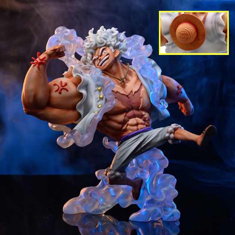 Mainan Action Figure Model Anime One Piece Luffy Gear 5 Hercules Nika Luffy Sun God 19cm Bahan PVC Untuk Hadiah Anak