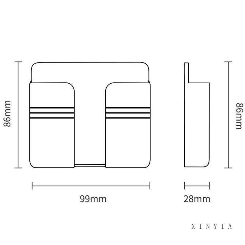 Holder Remote Control Handphone Universal Model Tempel Dinding