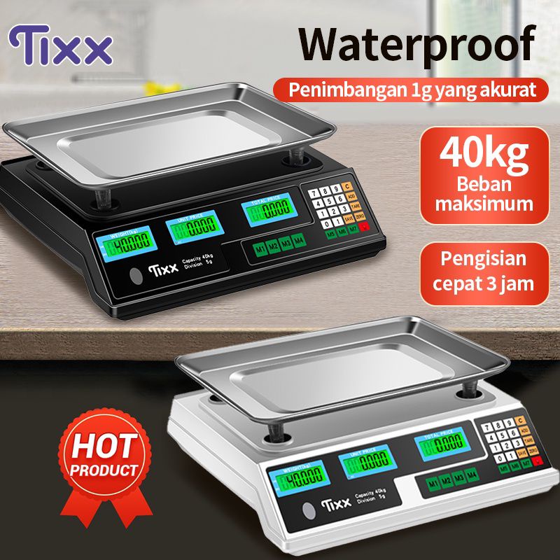 Digital Computing Scale 40Kg/Double Display/Timbangan Digital buah / TIMBANGAN BUAH 40KG