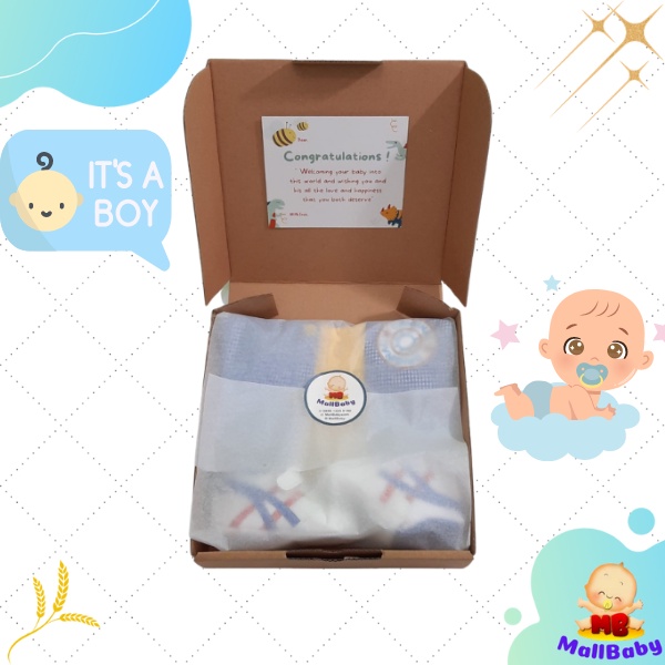 Kado Bayi Laki Laki Baru Lahir Paket Hampers Bayi Laki Laki Gift Set Feather