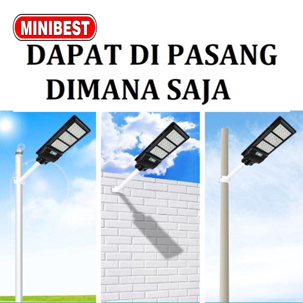 MB lampu jalan tenaga matahari sensor motion led 100w