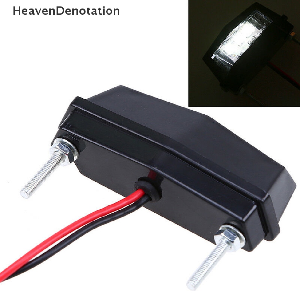 (Heavendenotation) Lampu Plat Nomor Belakang Motor 3-led Mini