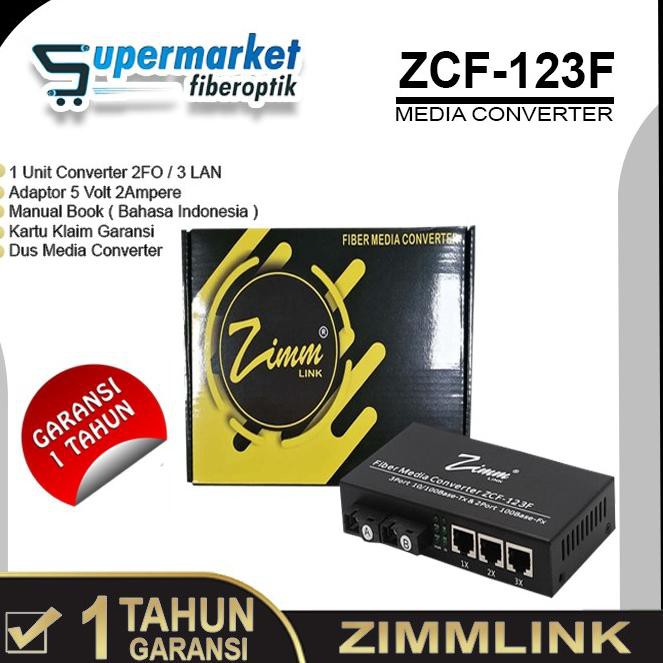 Media Converter Fiber Optik 2 Port FO 3 Port LAN RJ45 10 100 Mbps Fast Ethernet FO FTTH (KODE 6)
