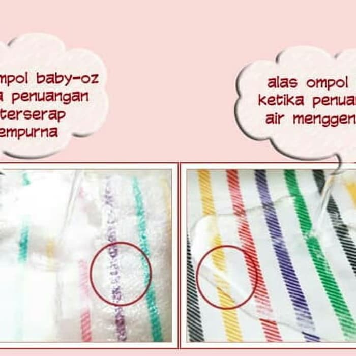 Baby Ox Alas Ompol Salur 6pcs  - Perlak Tatakan Ompol Merk Baby Oz - Perlak Bayi Lembut