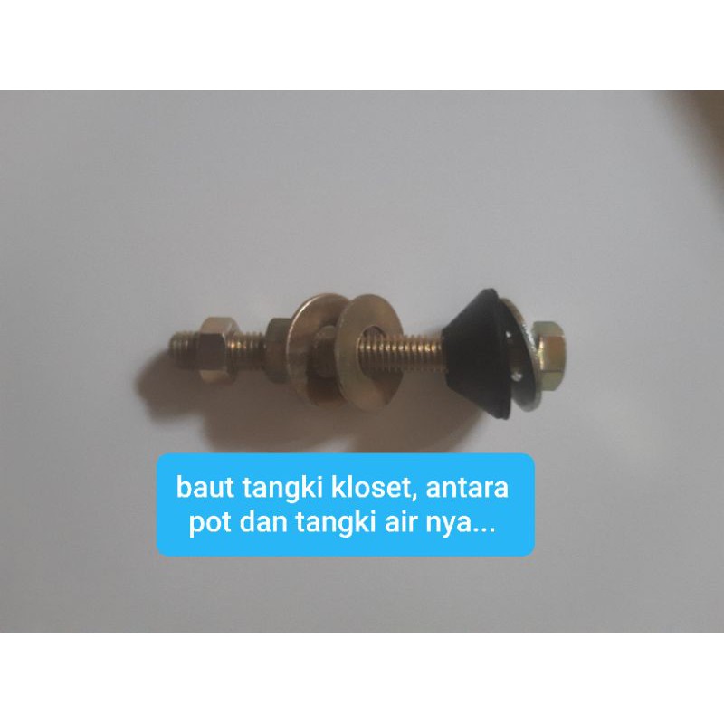 Baut tangki kloset galvanis besi two pieces harga 1pasang