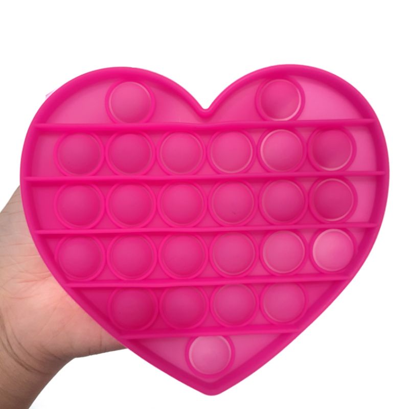 POP IT FIDGET TOY RAINBOW | PUSH POP BUBBLE FIDGET | MAINAN ANAK POP IT KARAKTER | POP IT POLOS-LOVE PINK