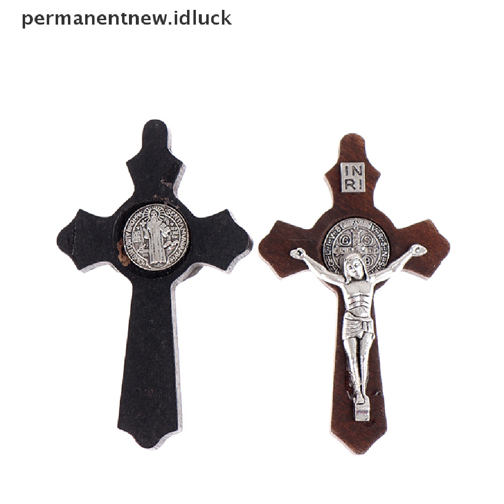 Kalung Salib Yesus Bahan Kayu Untuk Perhiasan