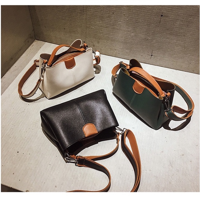 Satu7an T211 Tas Selempang Wanita Fashion Style Top Handle Bag Tas Import Wanita Sling Bag Kulit PU