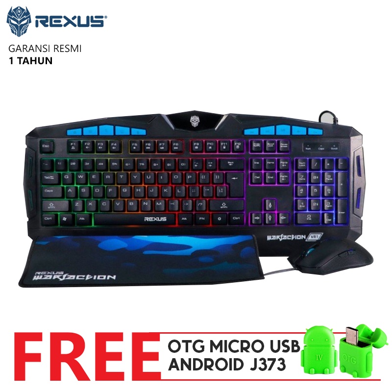 Keyboard Mouse Gaming Combo Rexus Warfaction VR1-1