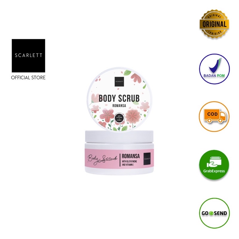 Scarlett Whitening Body Scrub Romansa