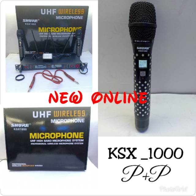 Mic Shure KSK 1000 UHF wireless microphone 2mic pegang