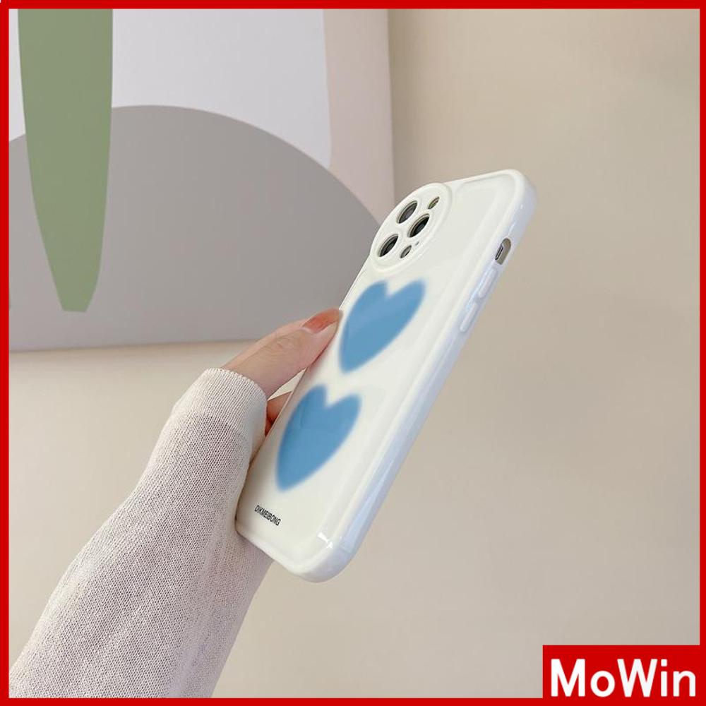 iPhone Case Silicone Soft Case Airbag Shockproof Protection Camera Blue Heart Simple Cute Compatible For iPhone 11 Pro Max 13 Pro Max 12 Pro Max 7Plus xr XS Max