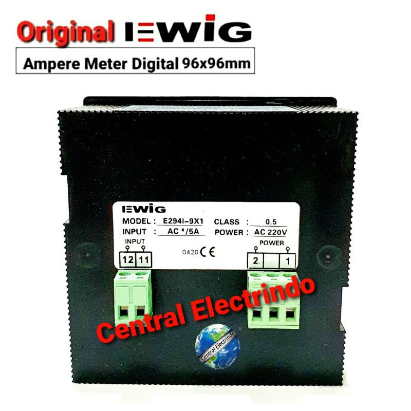 Ampere Meter Digital LED 96x96mm E294I Single Display EWIG.