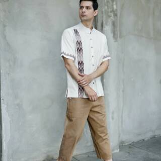 Baju koko al achwan AMRAN BW warna putih full bordir Baju koko al achwan AMRAN BW warna putih full bordir