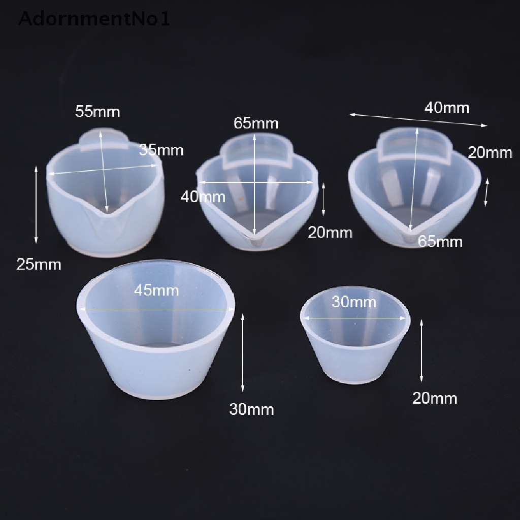 (AdornmentNo1) 5pcs / Set Cetakan Epoxy Resin Bahan Silikon Untuk Membuat Perhiasan DIY