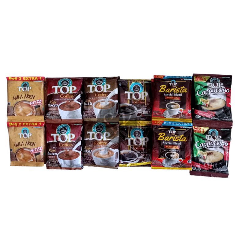 Top Coffee Gula Aren Renteng Isi 12pc Sachet Kopi Bubuk Instan 31gr Sachet Top Coffe Kopi Gula Renteng Top Coffe Kopi Susu Renceng Kopi Top Gula Aren Renteng