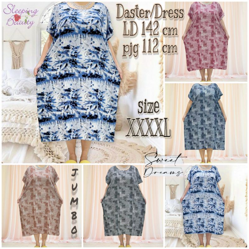 daster polos jumbo daster big daster size XXXXL bahan rayon high quality