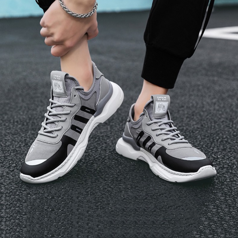 Mainland Sepatu Sneakers Pria Import Sepatu cowok Olahraga Trendy Sepatu Running Sekolah Kerja KSR101