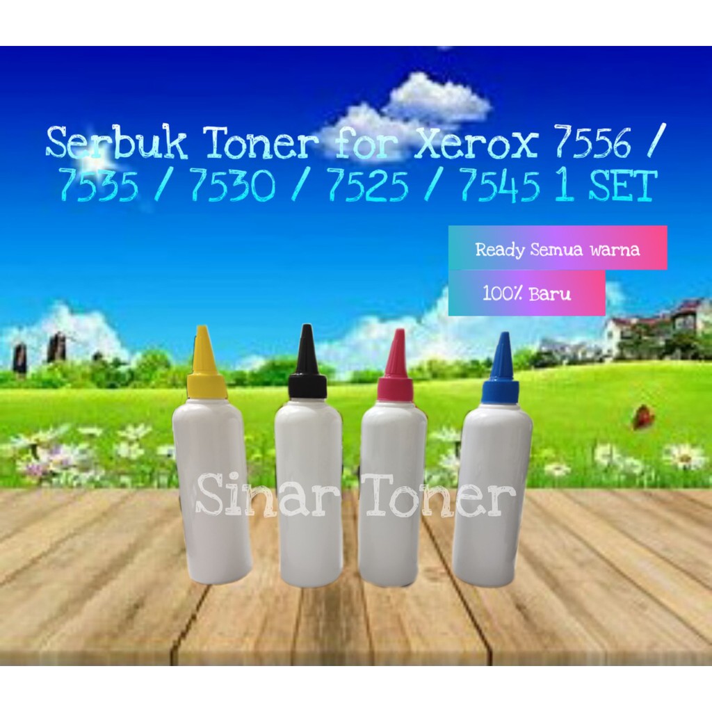 Serbuk Toner Refill Xer WorkCentre 7556 7535 7530 7545 7525 1 SET CMYK