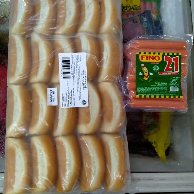 

Paket roti hot dog mini 20pcs